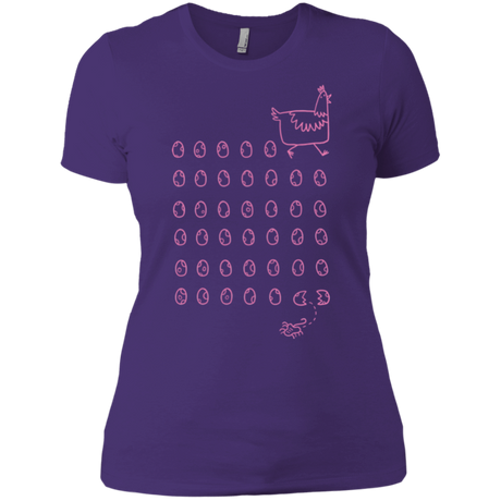 T-Shirts Purple / X-Small Alien Chicken Women's Premium T-Shirt