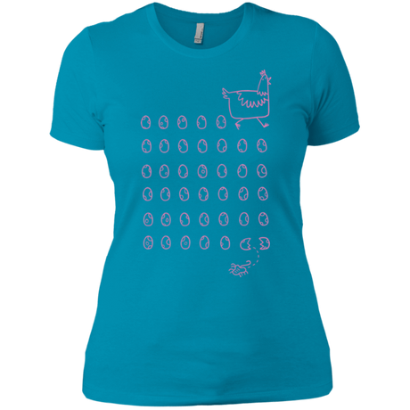T-Shirts Turquoise / X-Small Alien Chicken Women's Premium T-Shirt