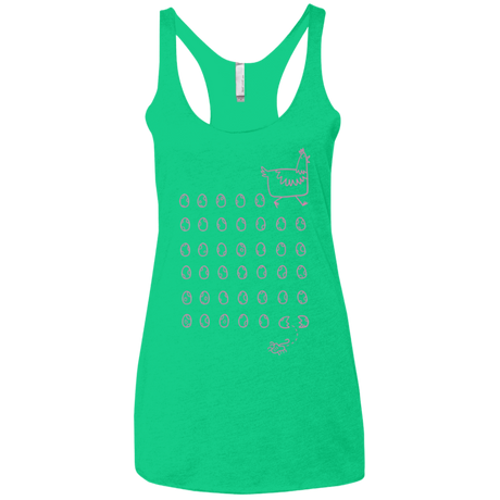 T-Shirts Envy / X-Small Alien Chicken Women's Triblend Racerback Tank
