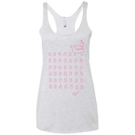 T-Shirts Heather White / X-Small Alien Chicken Women's Triblend Racerback Tank