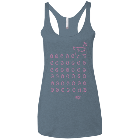 T-Shirts Indigo / X-Small Alien Chicken Women's Triblend Racerback Tank