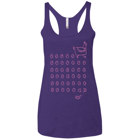 T-Shirts Purple / X-Small Alien Chicken Women's Triblend Racerback Tank