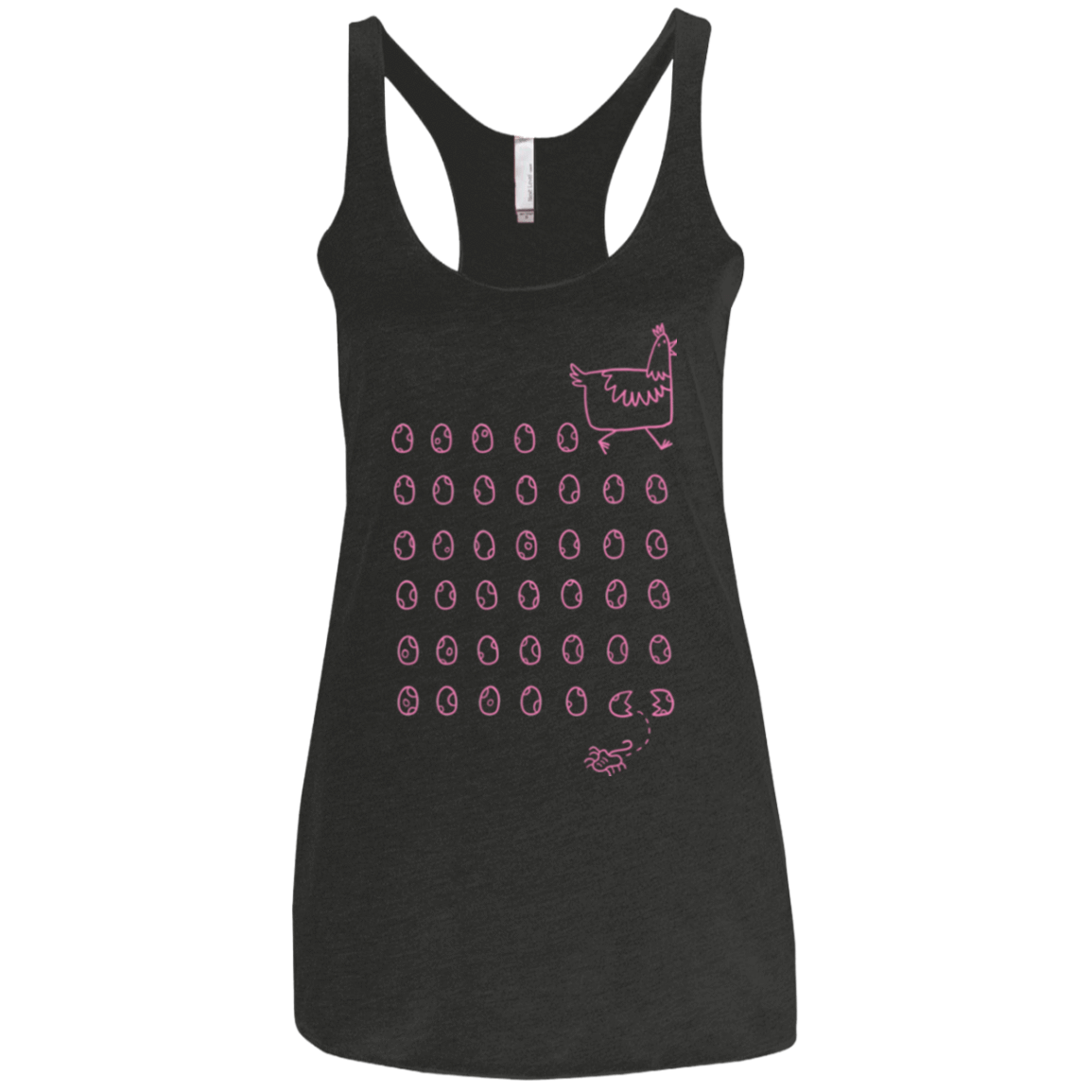 T-Shirts Vintage Black / X-Small Alien Chicken Women's Triblend Racerback Tank