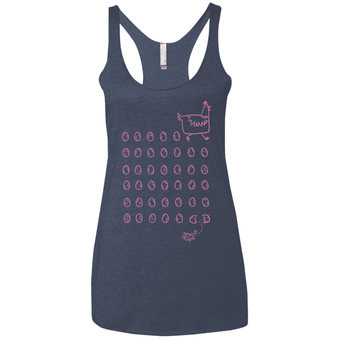 T-Shirts Vintage Navy / X-Small Alien Chicken Women's Triblend Racerback Tank