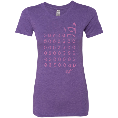 T-Shirts Purple Rush / Small Alien Chicken Women's Triblend T-Shirt