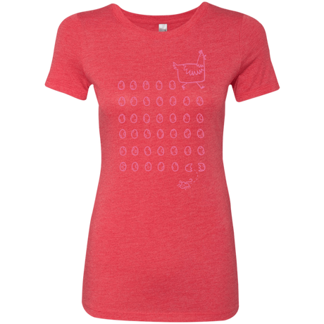 T-Shirts Vintage Red / Small Alien Chicken Women's Triblend T-Shirt
