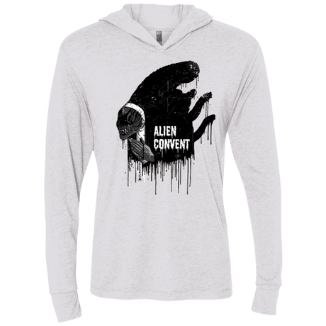 T-Shirts Heather White / X-Small Alien Convent Triblend Long Sleeve Hoodie Tee