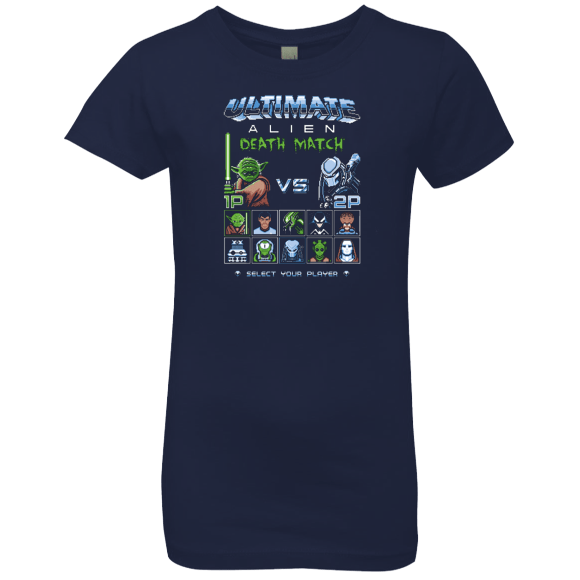 T-Shirts Midnight Navy / YXS Alien Death Match Girls Premium T-Shirt