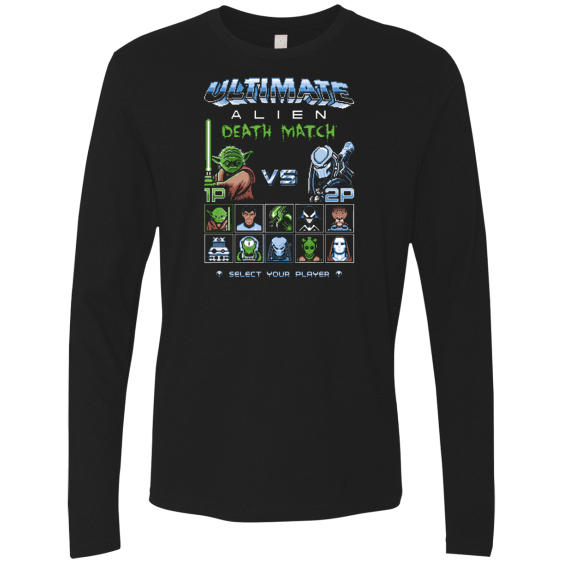 T-Shirts Black / Small Alien Death Match Men's Premium Long Sleeve