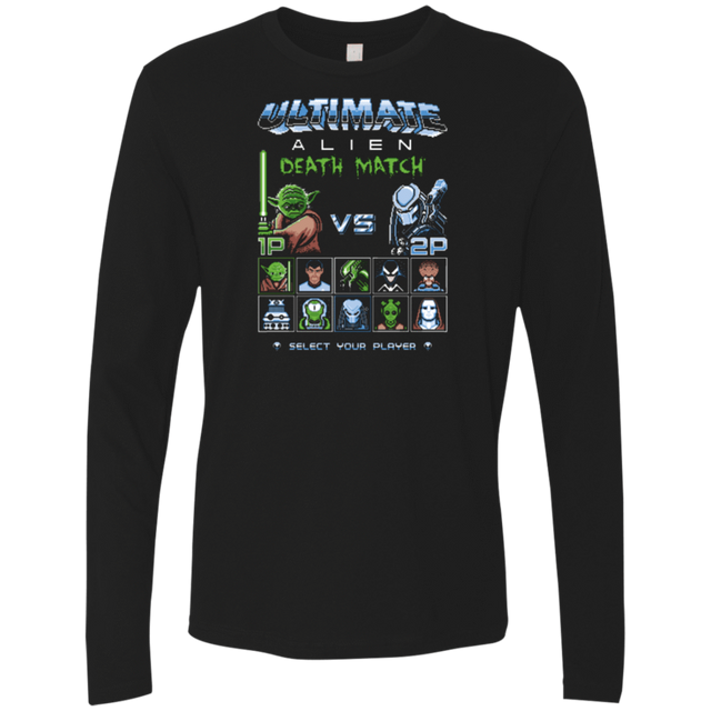 T-Shirts Black / Small Alien Death Match Men's Premium Long Sleeve