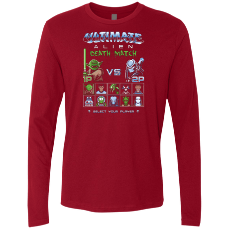 T-Shirts Cardinal / Small Alien Death Match Men's Premium Long Sleeve