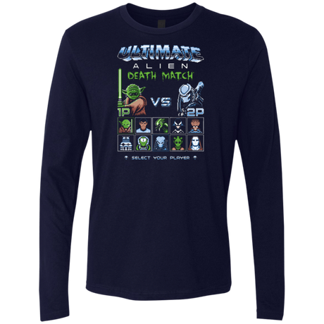 T-Shirts Midnight Navy / Small Alien Death Match Men's Premium Long Sleeve