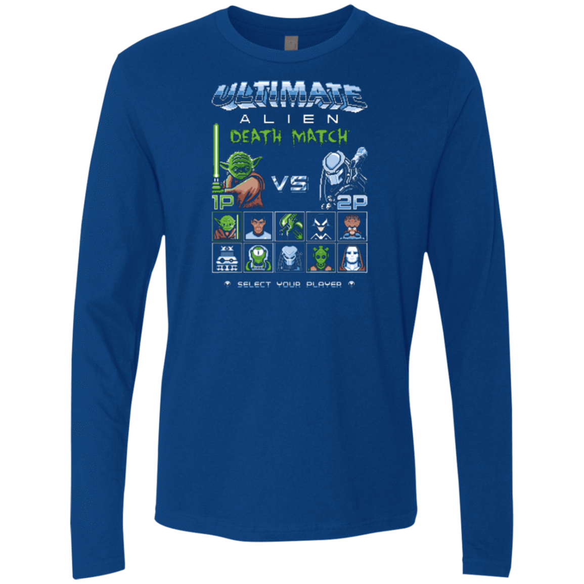 T-Shirts Royal / Small Alien Death Match Men's Premium Long Sleeve