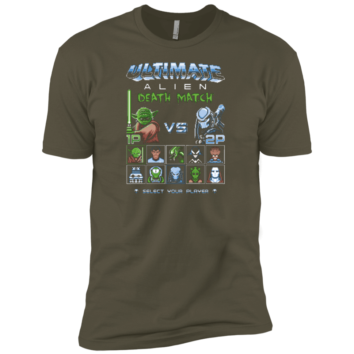 T-Shirts Military Green / X-Small Alien Death Match Men's Premium T-Shirt