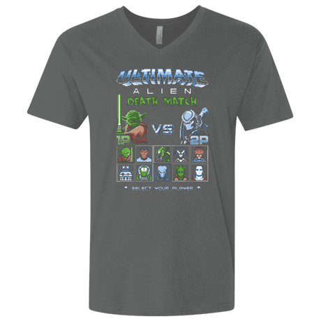 T-Shirts Heavy Metal / X-Small Alien Death Match Men's Premium V-Neck