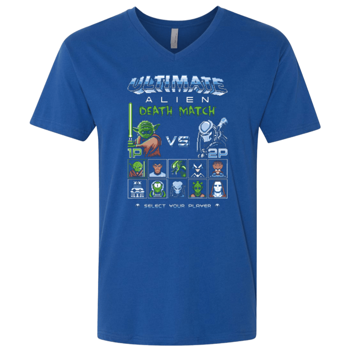 T-Shirts Royal / X-Small Alien Death Match Men's Premium V-Neck