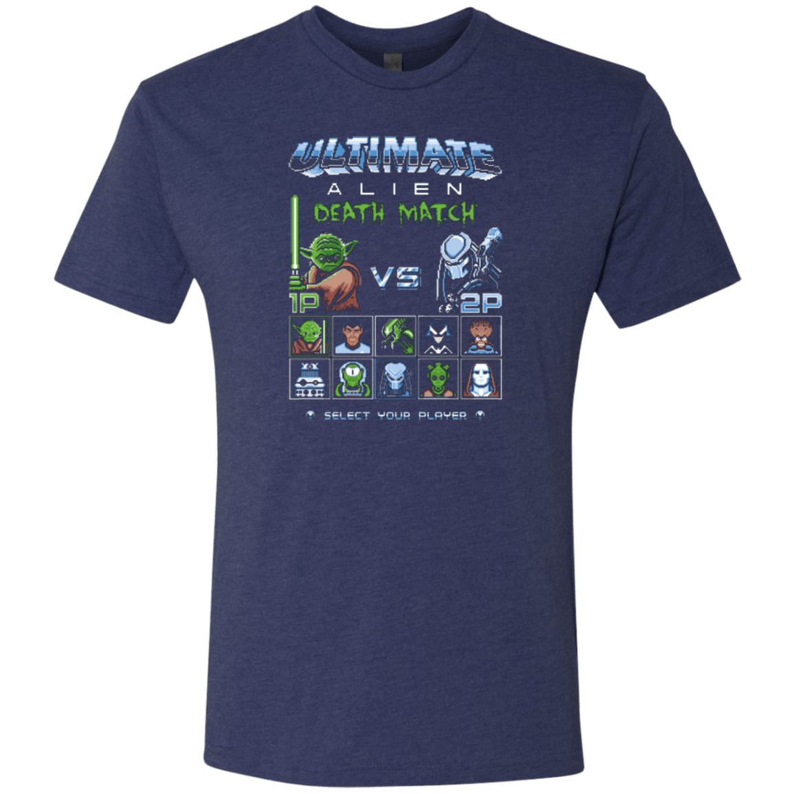 T-Shirts Vintage Navy / Small Alien Death Match Men's Triblend T-Shirt