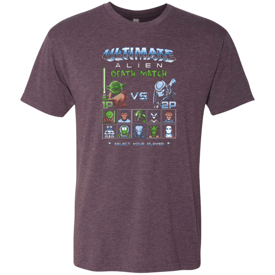 T-Shirts Vintage Purple / Small Alien Death Match Men's Triblend T-Shirt