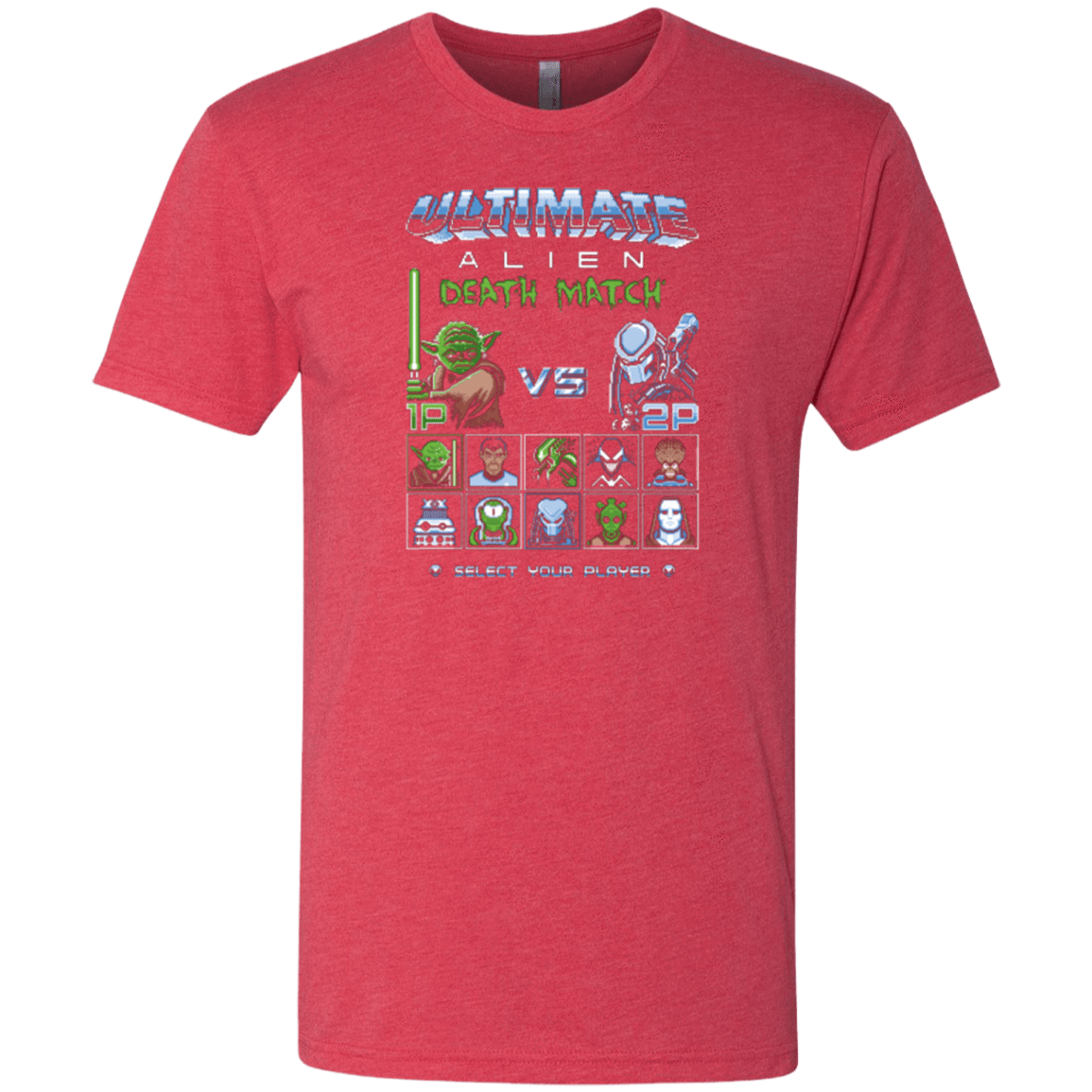 T-Shirts Vintage Red / Small Alien Death Match Men's Triblend T-Shirt