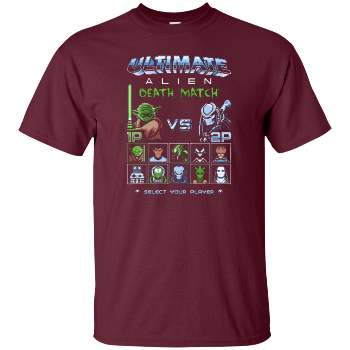 T-Shirts Maroon / Small Alien Death Match T-Shirt