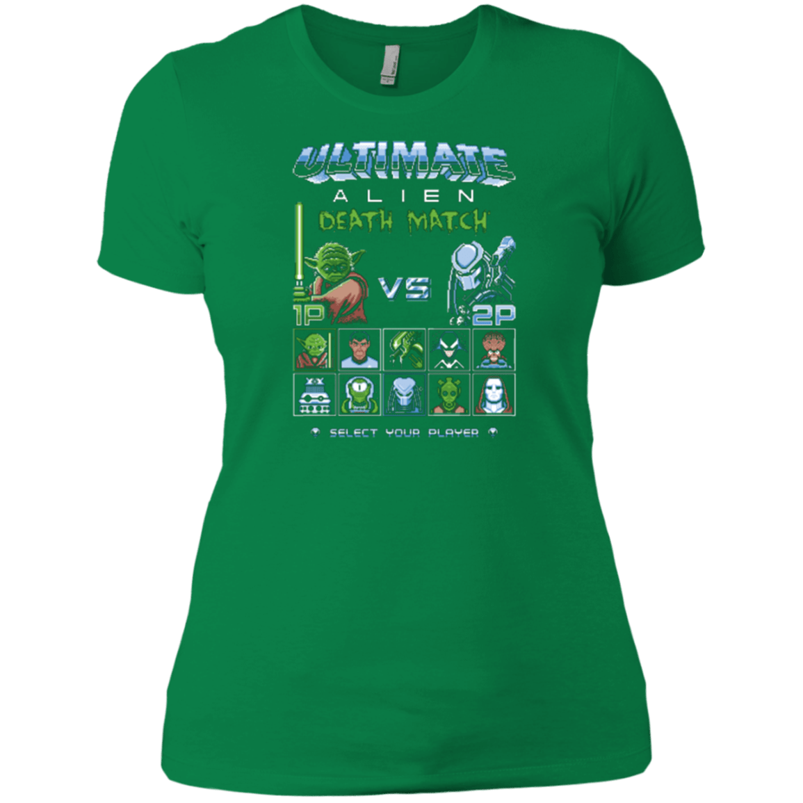 T-Shirts Kelly Green / X-Small Alien Death Match Women's Premium T-Shirt