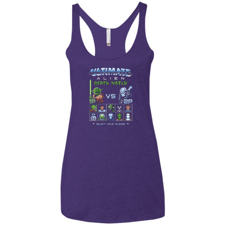 T-Shirts Purple / X-Small Alien Death Match Women's Triblend Racerback Tank