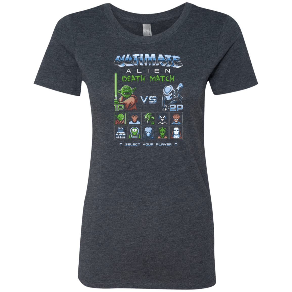 T-Shirts Vintage Navy / Small Alien Death Match Women's Triblend T-Shirt