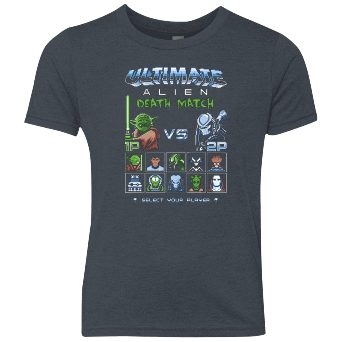 T-Shirts Vintage Navy / YXS Alien Death Match Youth Triblend T-Shirt