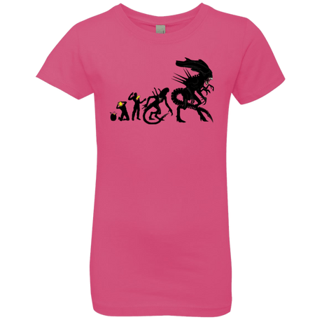 T-Shirts Hot Pink / YXS Alien Evolution Girls Premium T-Shirt
