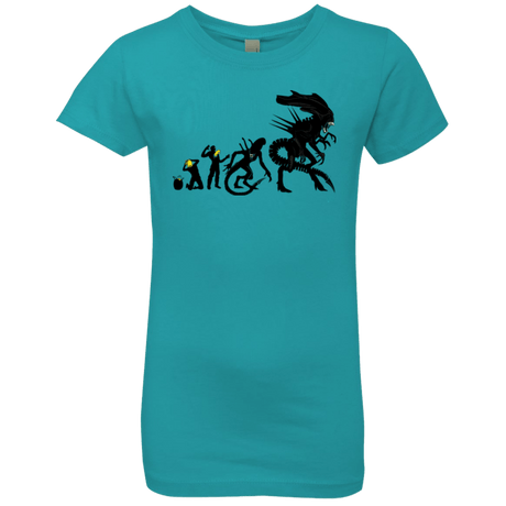 T-Shirts Tahiti Blue / YXS Alien Evolution Girls Premium T-Shirt