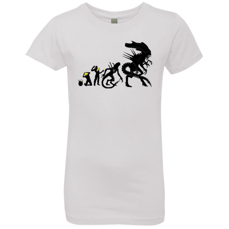 T-Shirts White / YXS Alien Evolution Girls Premium T-Shirt