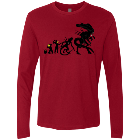 T-Shirts Cardinal / Small Alien Evolution Men's Premium Long Sleeve