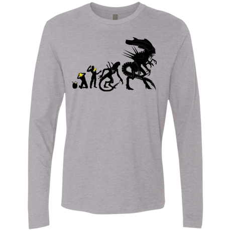 T-Shirts Heather Grey / Small Alien Evolution Men's Premium Long Sleeve