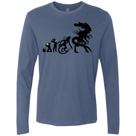 T-Shirts Indigo / Small Alien Evolution Men's Premium Long Sleeve