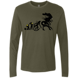 T-Shirts Military Green / Small Alien Evolution Men's Premium Long Sleeve