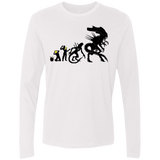 T-Shirts White / Small Alien Evolution Men's Premium Long Sleeve