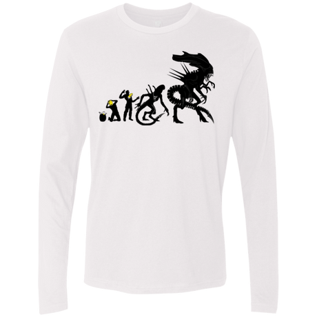 T-Shirts White / Small Alien Evolution Men's Premium Long Sleeve