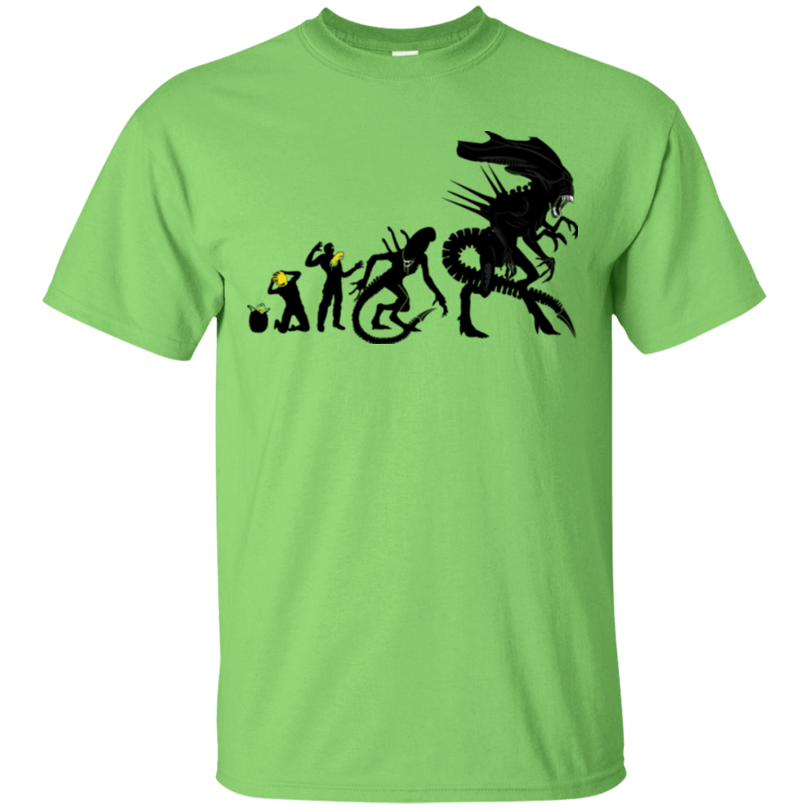T-Shirts Lime / Small Alien Evolution T-Shirt