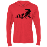 T-Shirts Vintage Red / X-Small Alien Evolution Triblend Long Sleeve Hoodie Tee