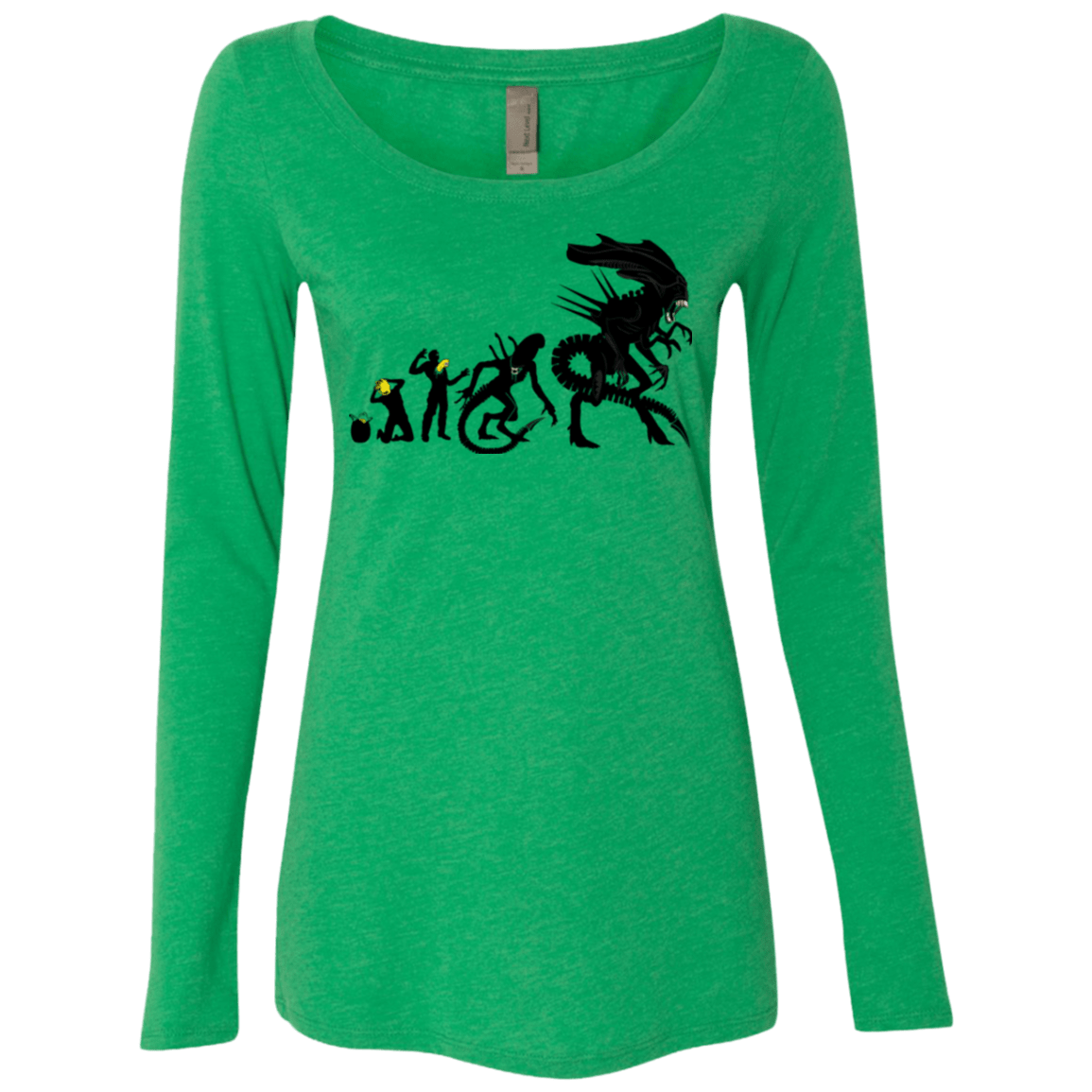 T-Shirts Envy / Small Alien Evolution Women's Triblend Long Sleeve Shirt