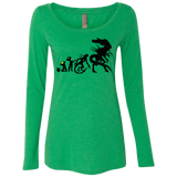 T-Shirts Envy / Small Alien Evolution Women's Triblend Long Sleeve Shirt