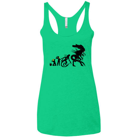 T-Shirts Envy / X-Small Alien Evolution Women's Triblend Racerback Tank