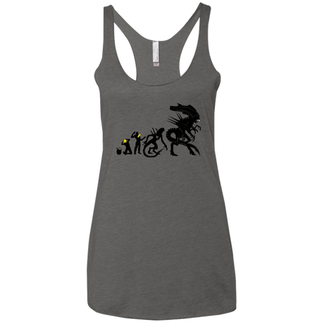 T-Shirts Premium Heather / X-Small Alien Evolution Women's Triblend Racerback Tank