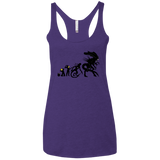 T-Shirts Purple / X-Small Alien Evolution Women's Triblend Racerback Tank