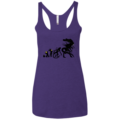 T-Shirts Purple / X-Small Alien Evolution Women's Triblend Racerback Tank