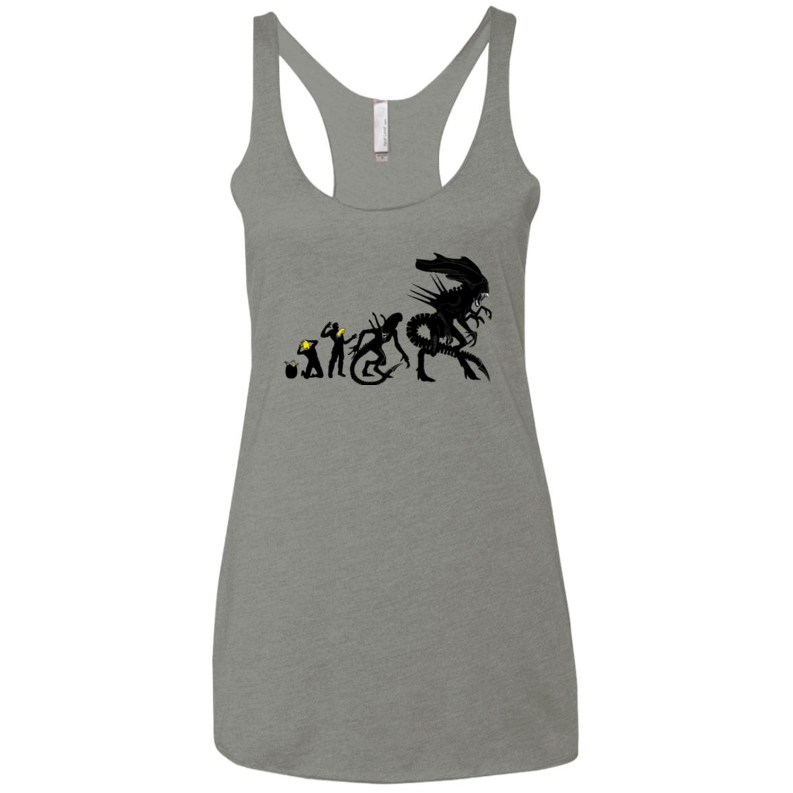 T-Shirts Venetian Grey / X-Small Alien Evolution Women's Triblend Racerback Tank