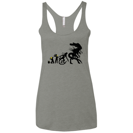T-Shirts Venetian Grey / X-Small Alien Evolution Women's Triblend Racerback Tank