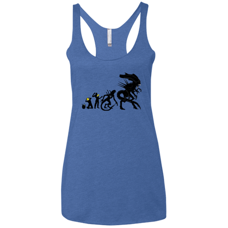 T-Shirts Vintage Royal / X-Small Alien Evolution Women's Triblend Racerback Tank