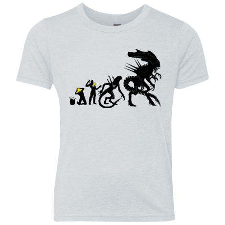 T-Shirts Heather White / YXS Alien Evolution Youth Triblend T-Shirt