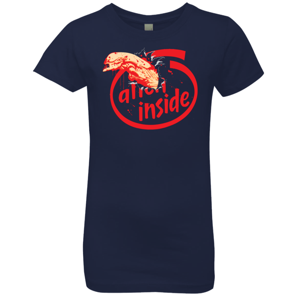 T-Shirts Midnight Navy / YXS Alien Inside Girls Premium T-Shirt